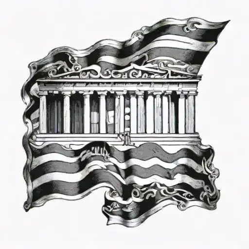 Greece flag ancient andrea earnest names tattoo design idea