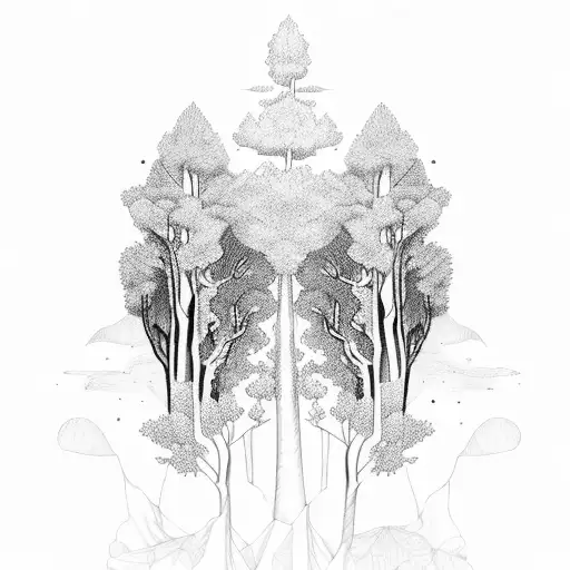 BOSQUE DE ARBOLES tattoo design idea