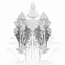 BOSQUE DE ARBOLES tattoo design idea