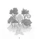 BOSQUE DE ARBOLES tattoo design idea