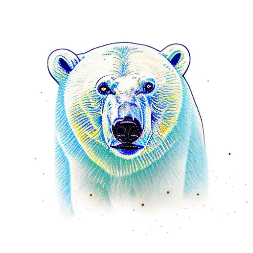 polar bear tattoo design idea