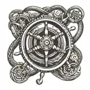 Steering wheel tattoo design idea