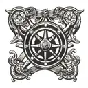 Steering wheel tattoo design idea
