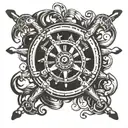 Steering wheel tattoo design idea