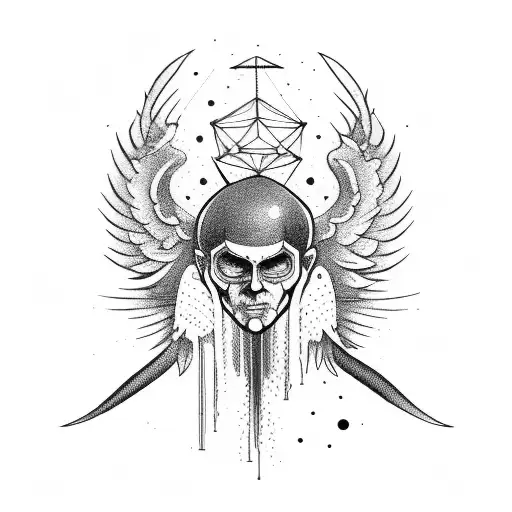 icarus falling  tattoo design idea