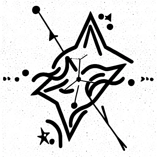 artistic aquarius constellation tattoo design idea