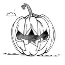 pumpkin tattoo design idea