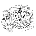 pumpkin tattoo design idea