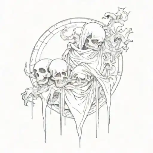 Not even ghosts are so empty tattoo design idea