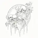 Not even ghosts are so empty tattoo design idea