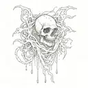 Not even ghosts are so empty tattoo design idea