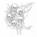 Not even ghosts are so empty tattoo design idea