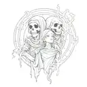 Not even ghosts are so empty tattoo design idea