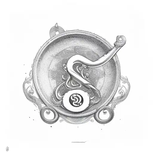 Bowl of Hygeia with Rod of Asclepius  tattoo design idea