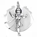 lord krishna instructing arjuna from bhagavad gita tattoo design idea