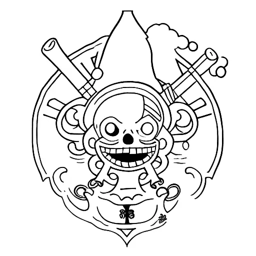 brook one piece tattoo design idea