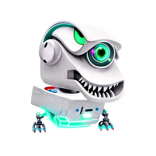 Robotic Trex tattoo design idea