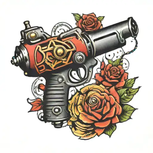 ray gun tattoo design idea