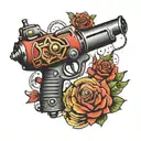 ray gun tattoo design idea