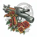 ray gun tattoo design idea