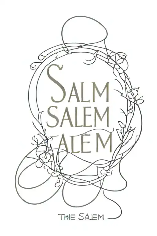 the name Salem tattoo design idea
