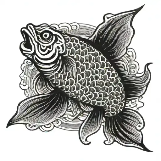coi fish tattoo design idea