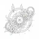 the words Percieve And Manifest overlapping each other tattoo design idea