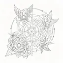 the words Percieve And Manifest overlapping each other tattoo design idea