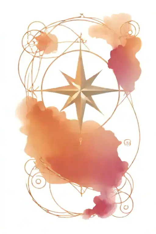 A compass rose intertwined with a winding road symbolizing your love for travel and exploration tattoo design idea