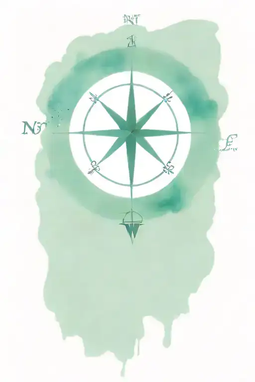 a compass with "Not all who wander are lost but all who are lost wander" in bold tattoo design idea