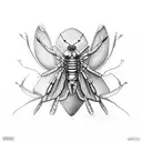 mantis  tattoo design idea