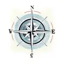 Compass, never give up tattoo design idea