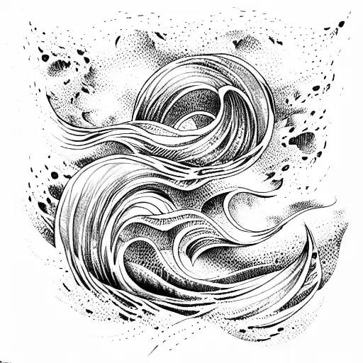 Ocean Wave tattoo design idea