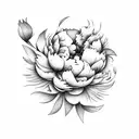 Peony tattoo design idea