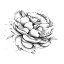 Peony tattoo design idea