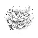Peony tattoo design idea