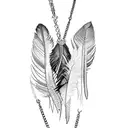 feathers and chains tattoo design idea