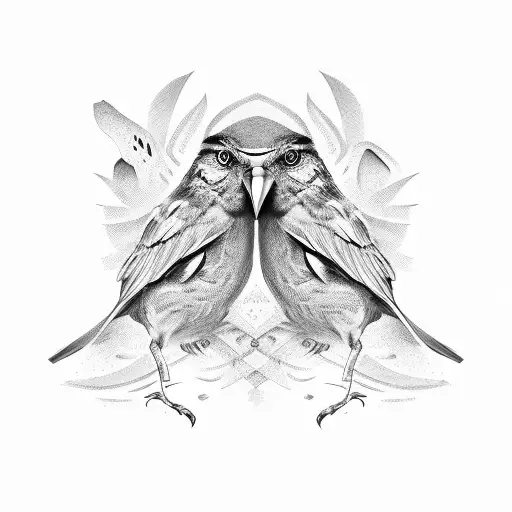 bird with the date 3-17-24 in roman numerals tattoo design idea