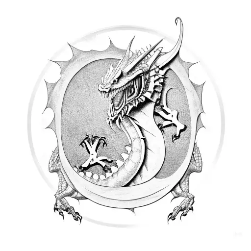 welsh dragon tattoo design idea