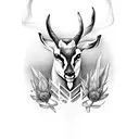 springbok with proteas tattoo design idea
