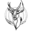 springbok with proteas tattoo design idea