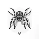 Spider with a 42 tattoo design idea