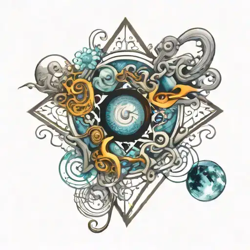 dmt, reality breaking down, infinity, many worlds,  tattoo design idea