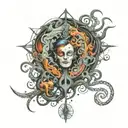 dmt, reality breaking down, infinity, many worlds,  tattoo design idea