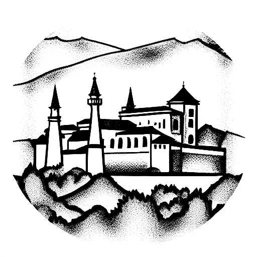 Granada Alhambra tattoo design idea