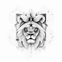 Lion butterfly tattoo design idea