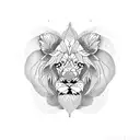 Lion butterfly tattoo design idea