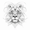 Lion butterfly tattoo design idea