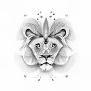 Lion butterfly tattoo design idea