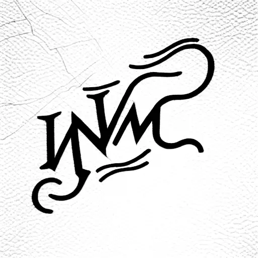 Mountains that form the word INVICTUS times new roman font vertical tattoo design idea